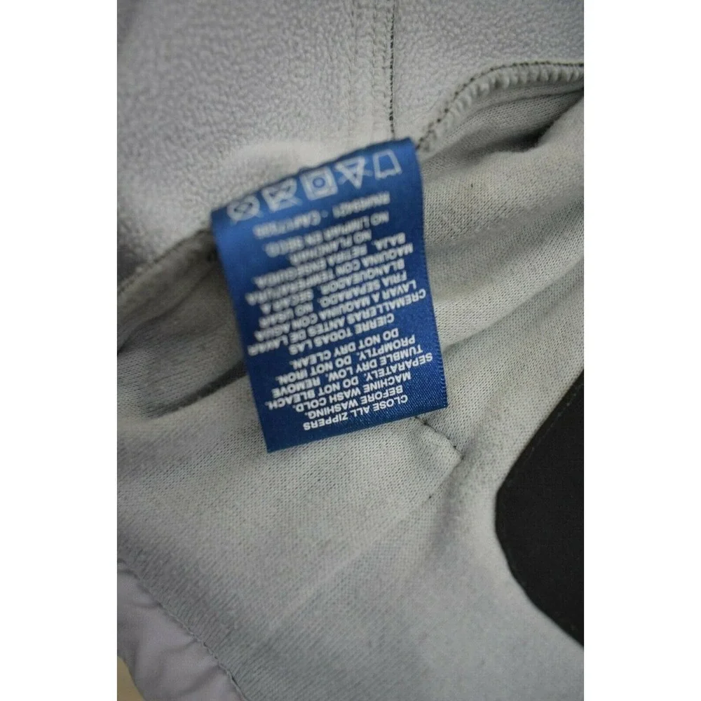 Reebok‎ Mens Gray Jacket Gray Full Zip Coat Front Chest Side Pockets Size Small